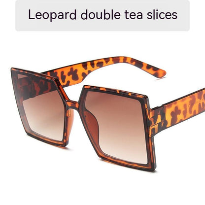Nuevas gafas de sol con montura cuadrada grande para mujer