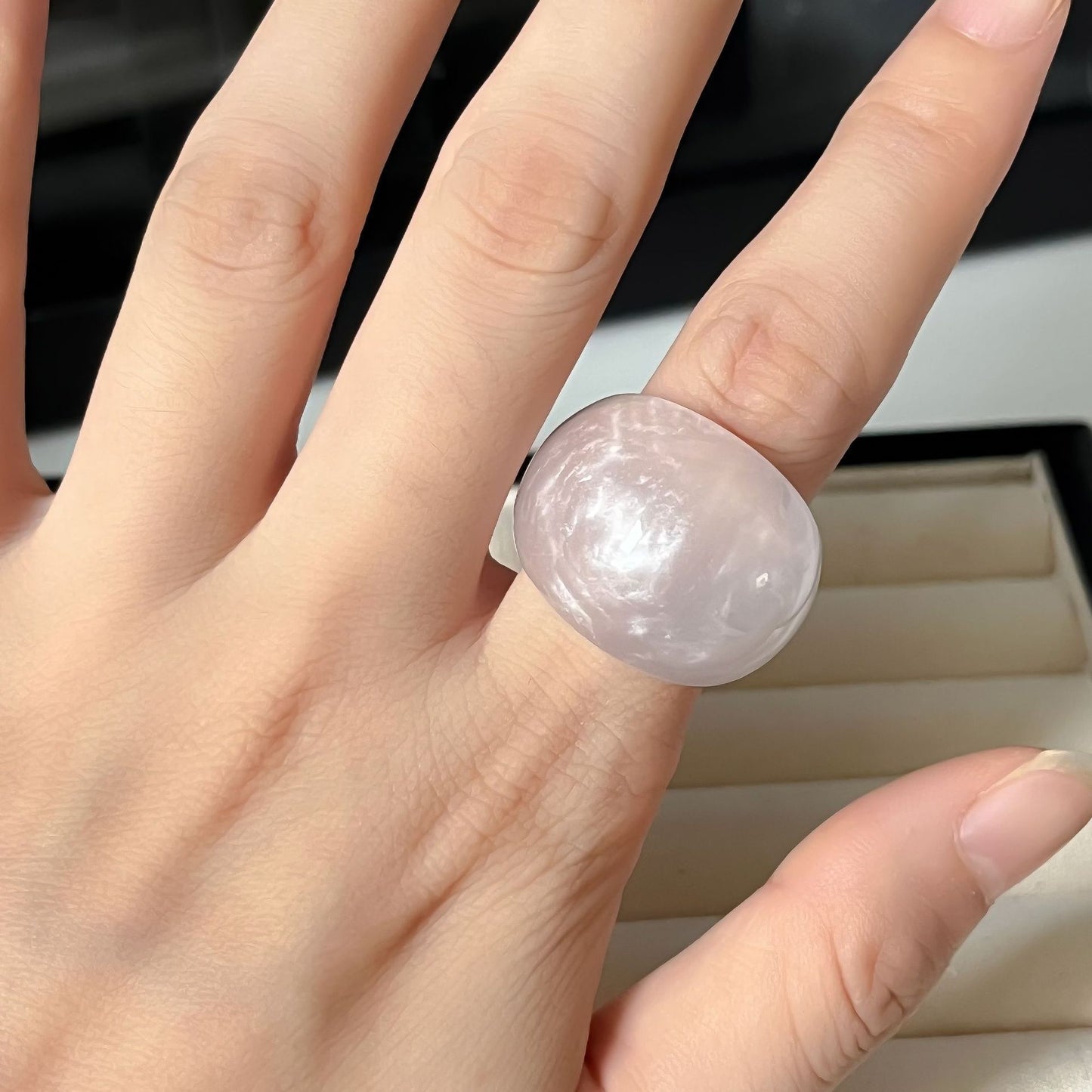 Fashion Transparent Vintage Resin Ring For Women