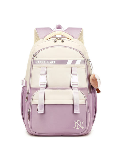 Mochila escolar minimalista de estilo preppy resistente a las manchas