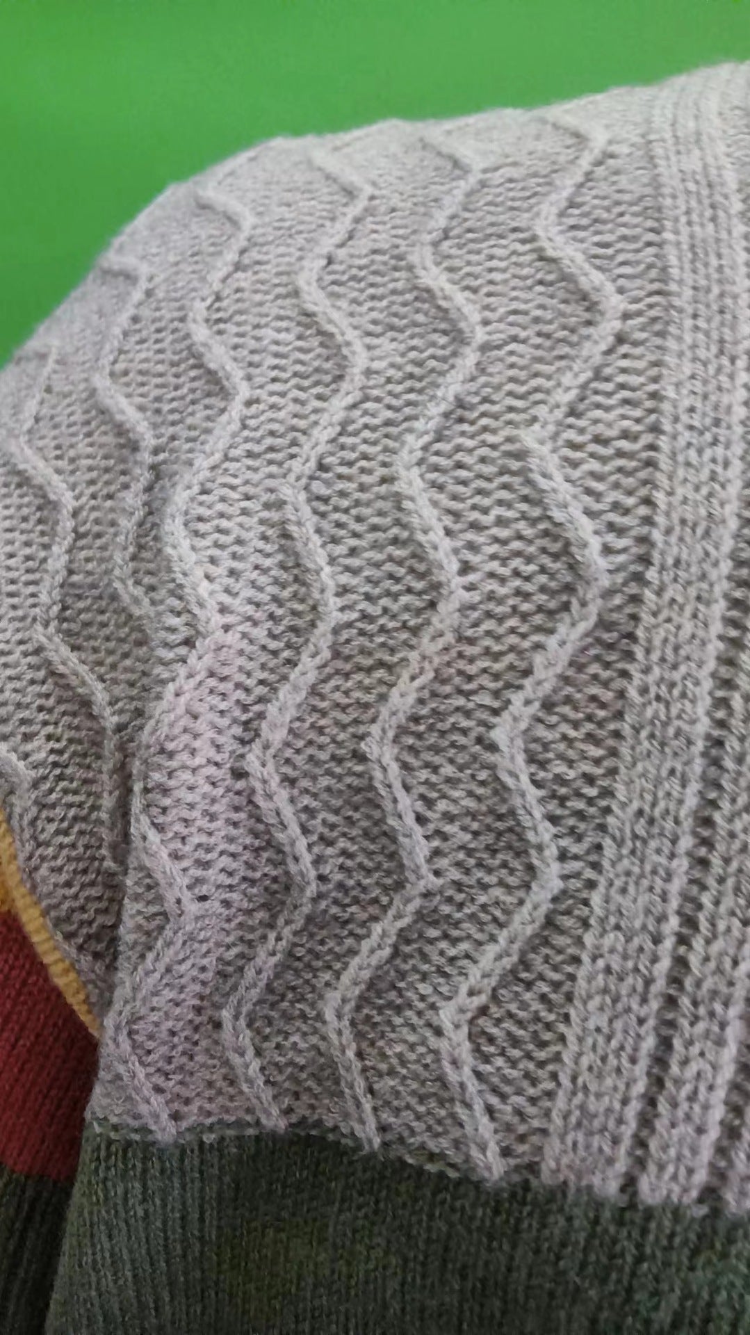 Men's Turtleneck Lapel Color Matching Knitted Sweater