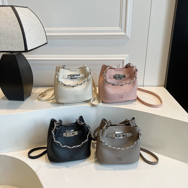 Retro Soft Leather PU Leisure Bucket Bag