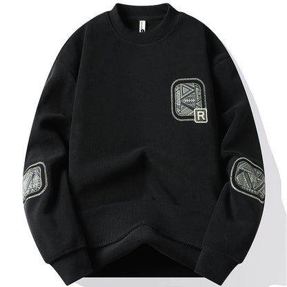 Warm Leisure Pullover Autumn And Winter New Double-sided Polar Fleece Sweater Men