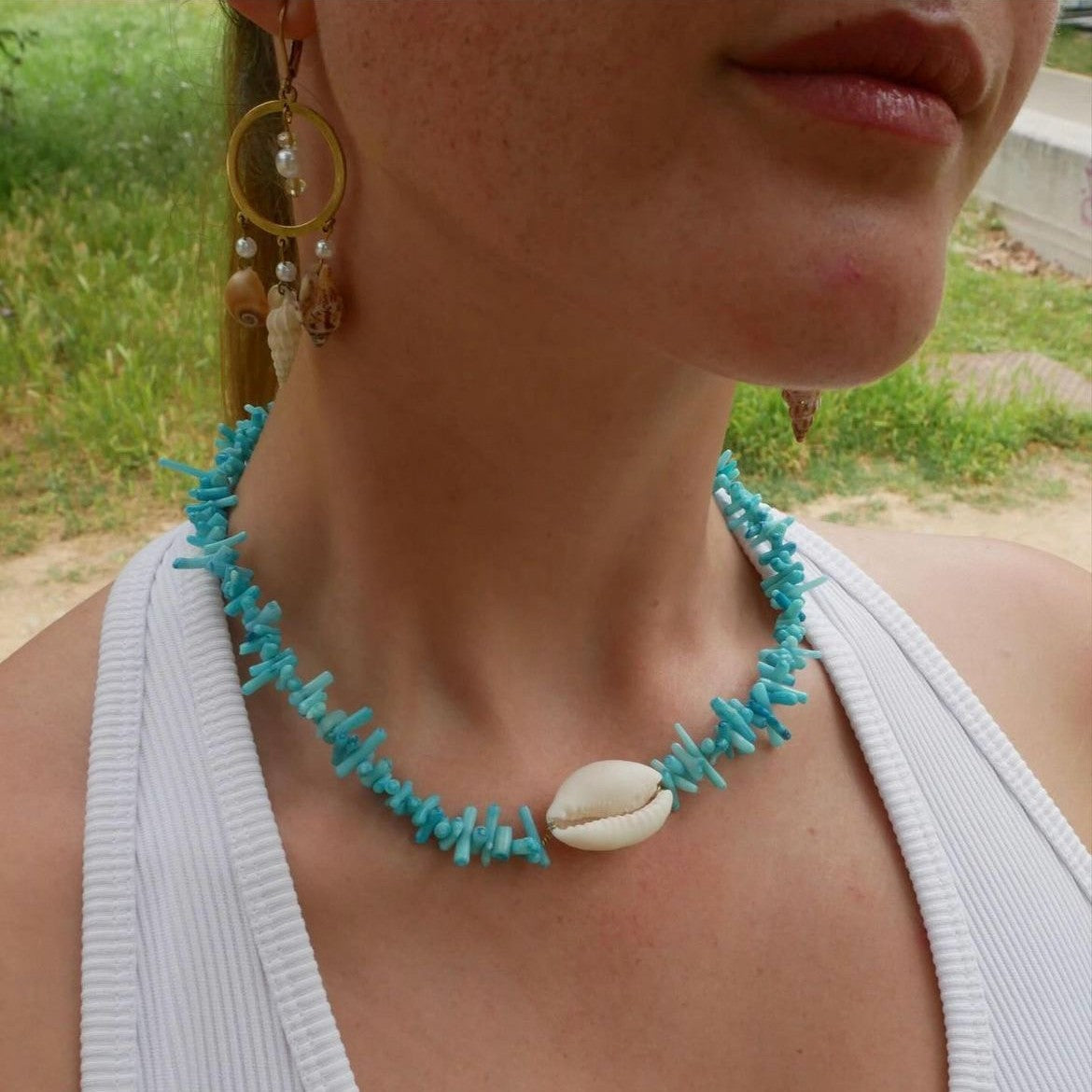 Red New Style Gravel Clavicle Chain Freshwater Pearl Necklace For Women