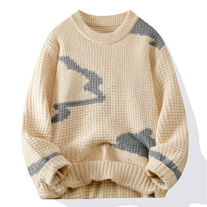 Suéter de punto cálido para hombre, para tiempo libre, con camiseta interior