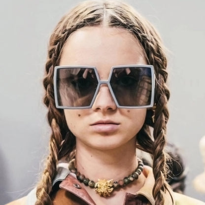 Nuevas gafas de sol con montura cuadrada grande para mujer