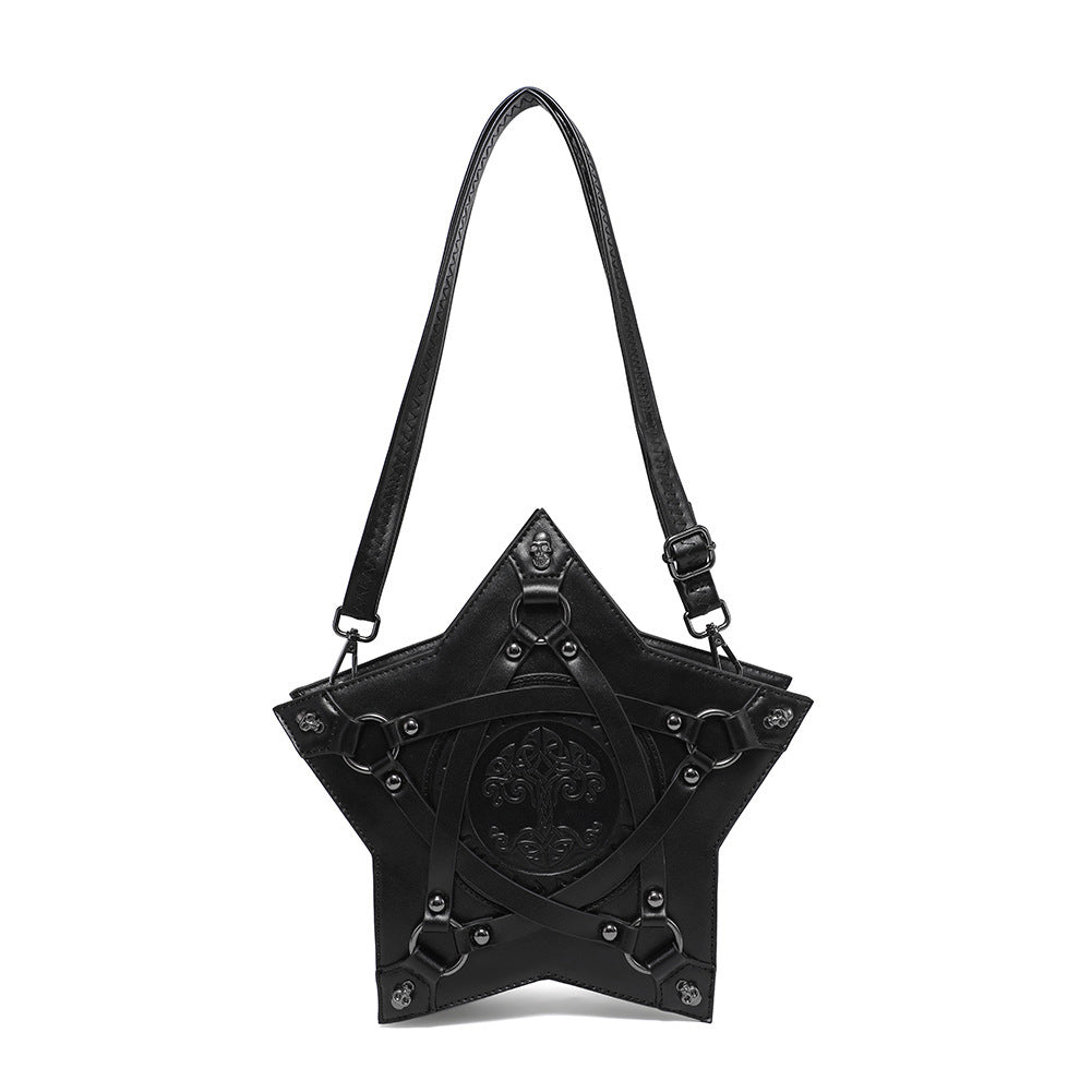 Gothic Embossed Crossbody Backpack