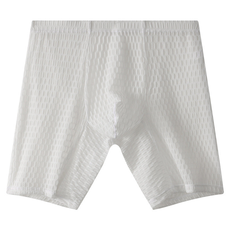 Lace Men's Lengthened Boxers Transparent