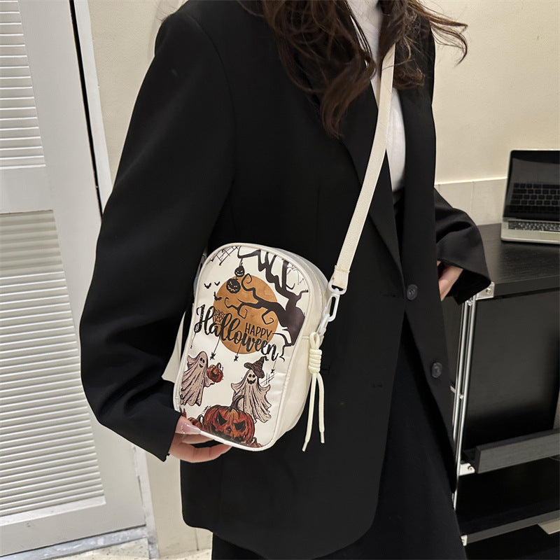 Dark Cartoon Printed Crossbody Bag