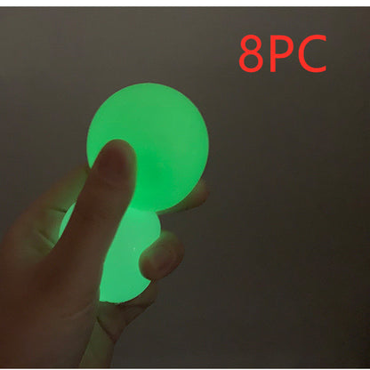 Bolas adhesivas luminosas para pared, juegos de fiesta en casa, juguetes novedosos que brillan en la oscuridad, juguete de descompresión para apretar.