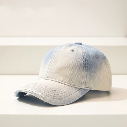 Gorra de béisbol informal de mezclilla degradada y desgastada para combinar con todo