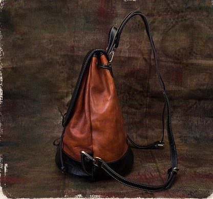 Vintage Rindsleder Rucksack