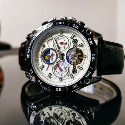 Nuevo reloj mecánico automático multifuncional para hombre