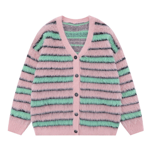 European And American Style Brushed Fleece Sweater Coat