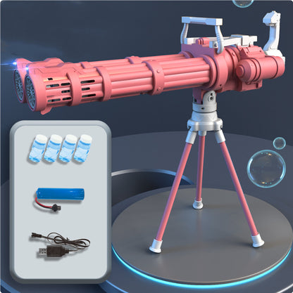 Máquina de burbujas de doble tubo súper grande para exteriores, juguete automático para hacer burbujas de jabón, juguete acuático para fiestas de cumpleaños infantiles.