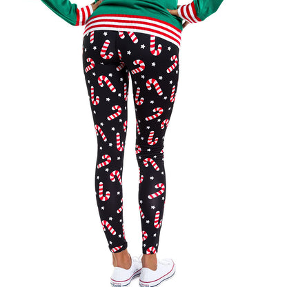 Stretch Digital Printing Sports Neunte Hose Damen