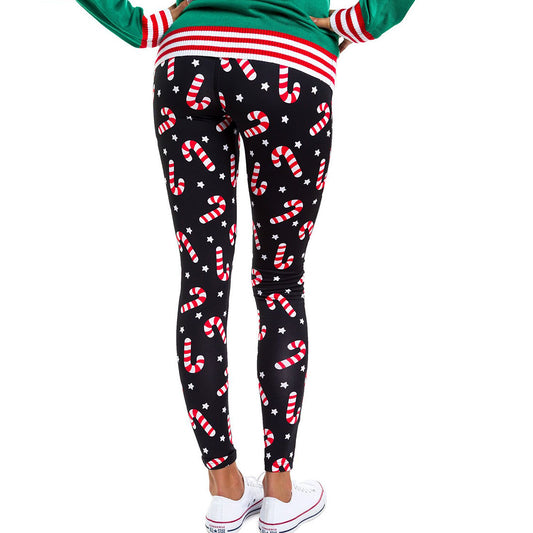 Stretch Digital Printing Sports Ninth Pants Women