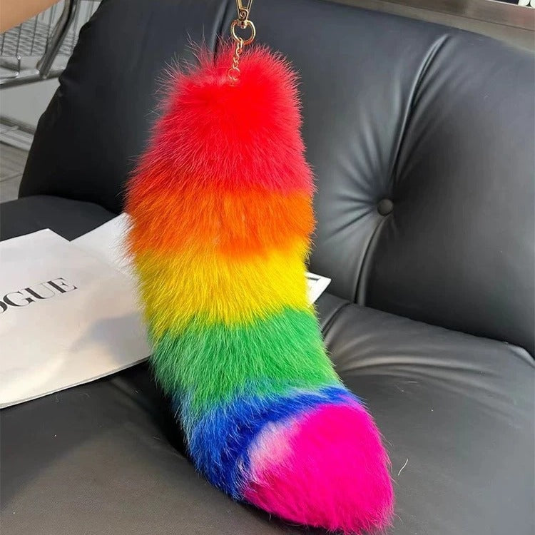 Personalized Plush Fox Tail Pendant Bag Hanging Ornaments