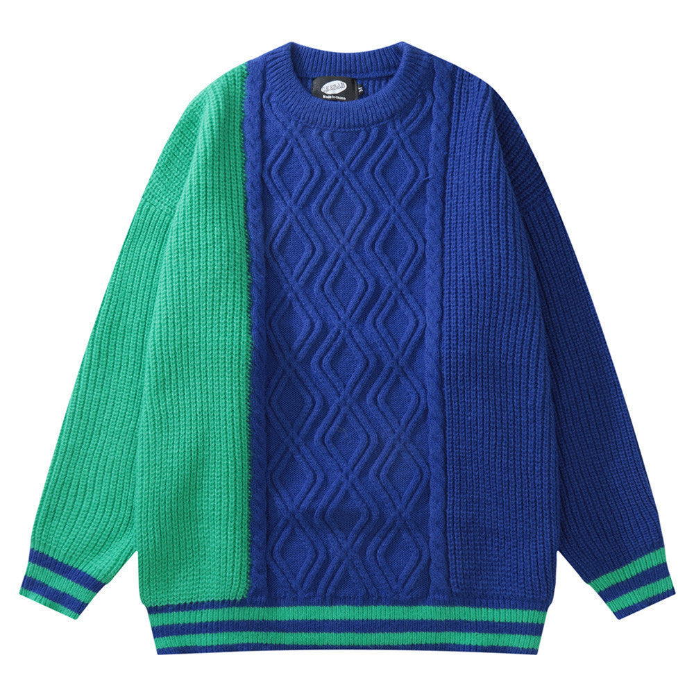 Men's Design Loose Twist Knit Pullover Sweater