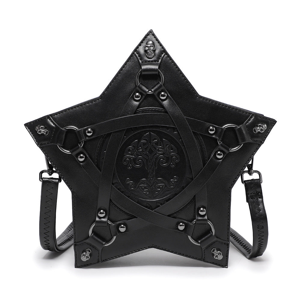 Gothic Embossed Crossbody Backpack