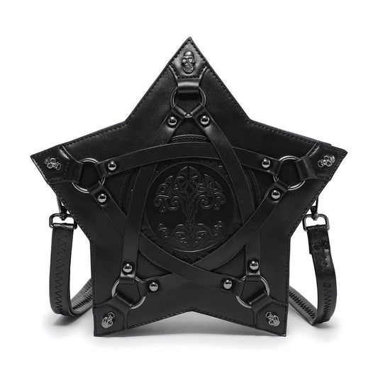 Gothic Embossed Crossbody Backpack