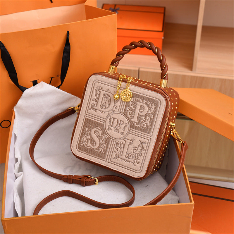Bag Female Letter Portable Small Square Bag Single Shoulder Crossbody Bag