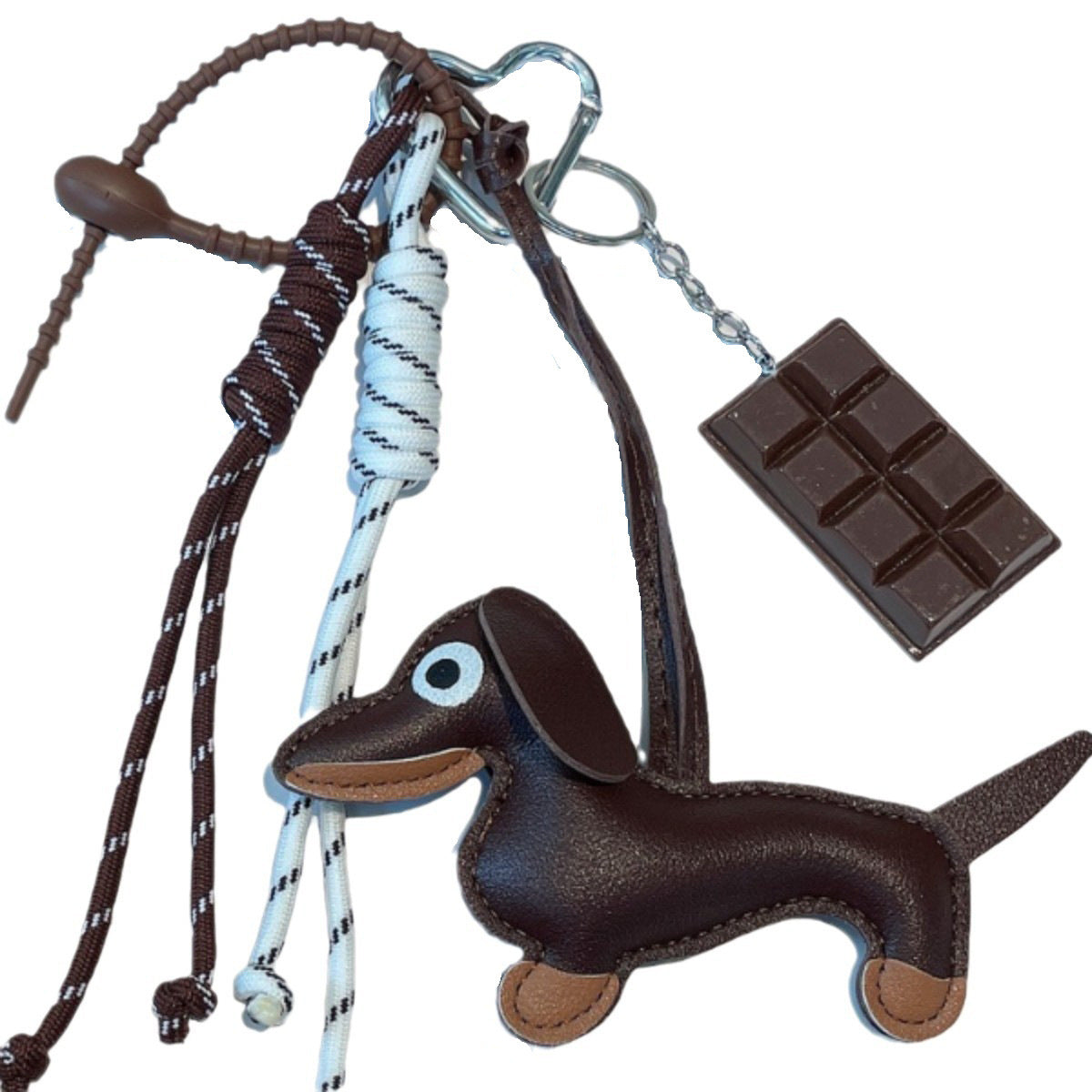 Retro Sausage Puppy Car Key Ring