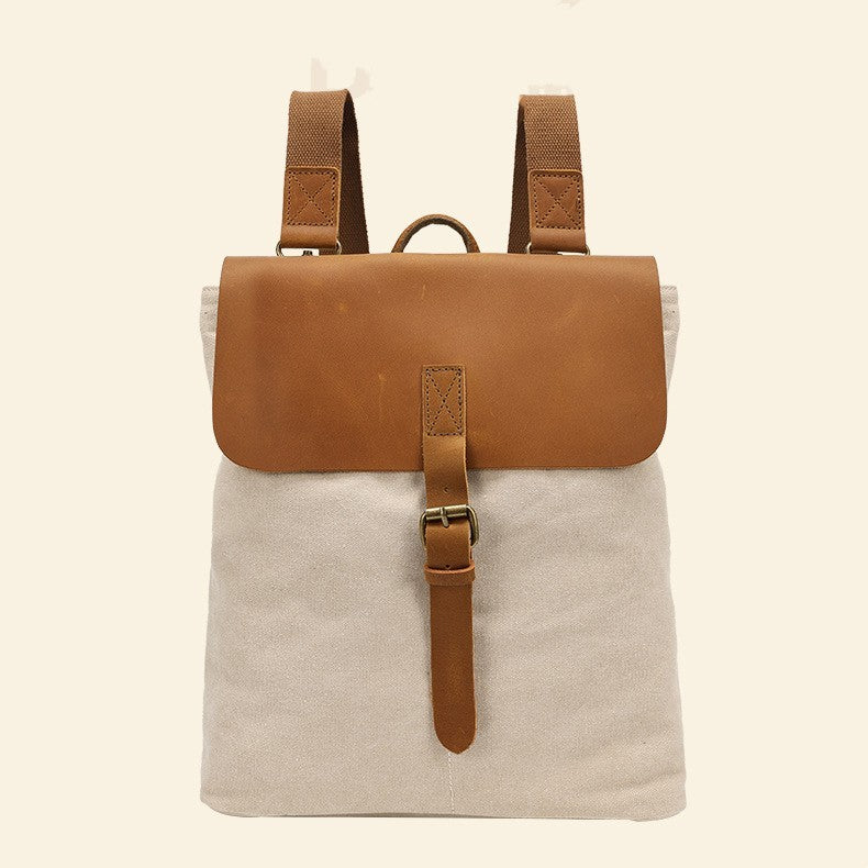 Mochila minimalista informal de piel de caballo