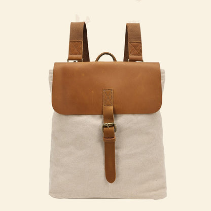 Mochila minimalista informal de piel de caballo