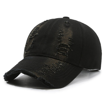 Gorra de béisbol vintage Street Hole para hombre, estilo vaquero antiguo lavado