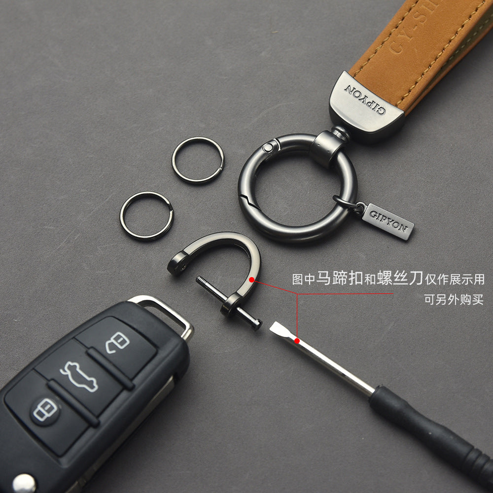 Car Key Ring Genuine Leather Pendant