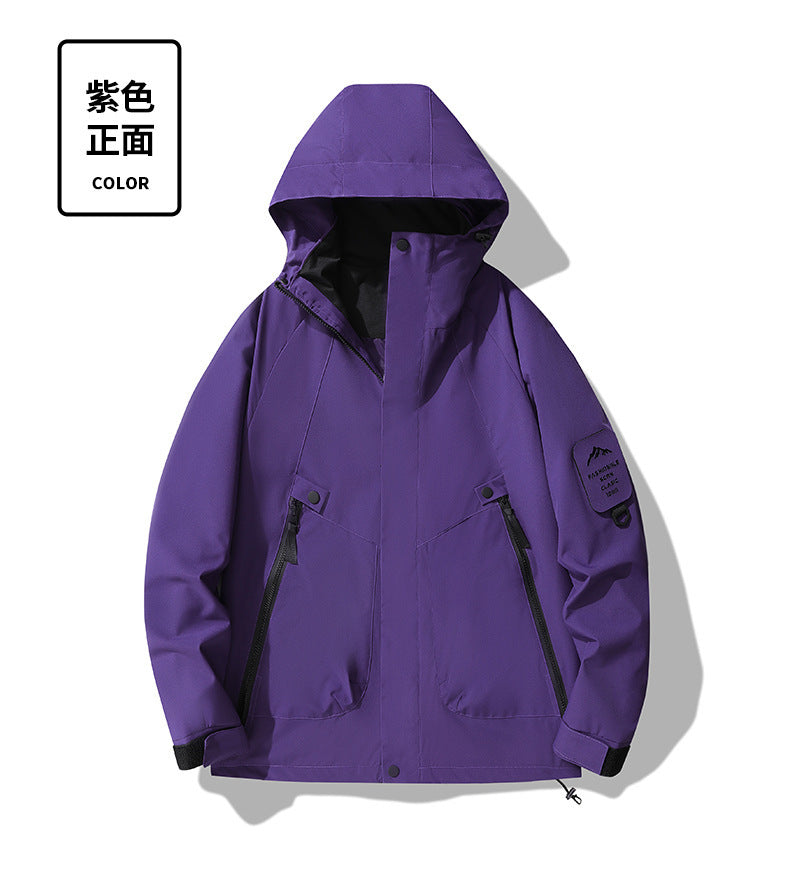 Outdoor Spring And Autumn Single-layer Japanese Solid Color Jacket Women's Thin Soft Shell Windproof Waterproof Mountaineering Clothing