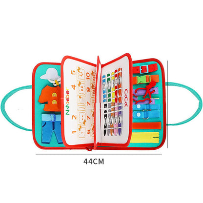 Nuevo libro de actividades para niños, tablero de actividades para vestirse y abotonarse, aprendizaje para bebés, educación temprana, preescolar, juguete de aprendizaje sensorial.