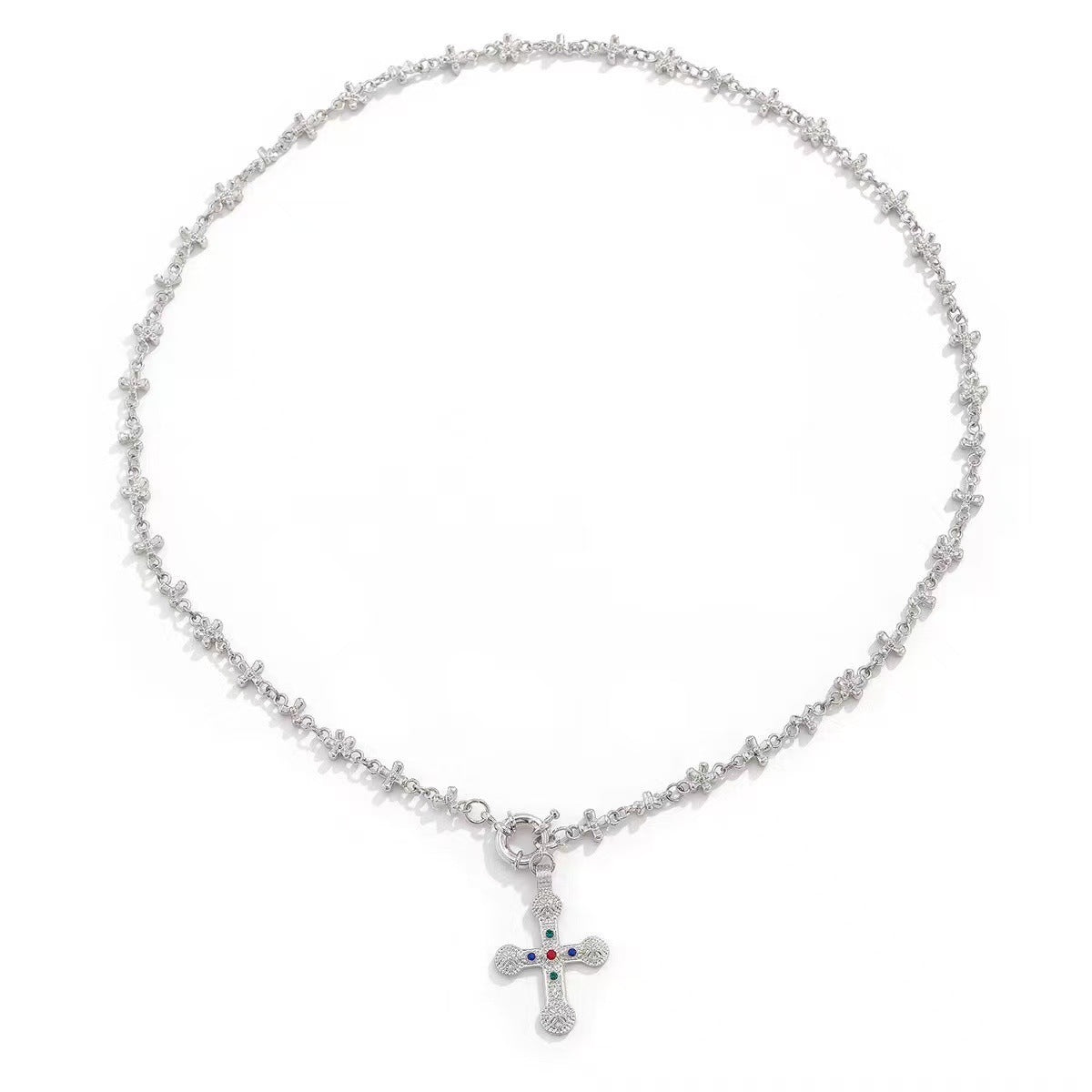Traje de collar en forma de Y con diamantes de imitación personalizado