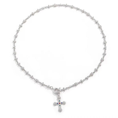 Traje de collar en forma de Y con diamantes de imitación personalizado