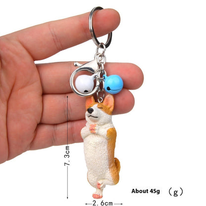 Llavero con campana para escalar, ideal para yoga y perros independientes de Corgi