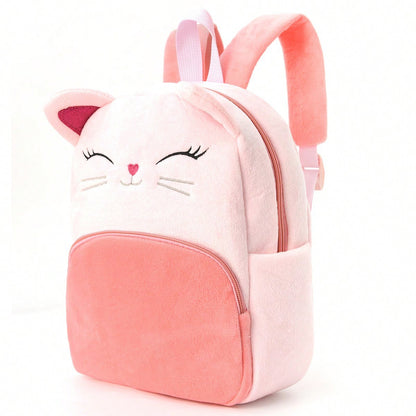 Mochila infantil de peluche con dibujos de animales