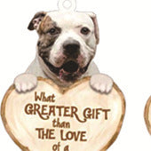 Love Dog Acrylic Key Ring Pendant