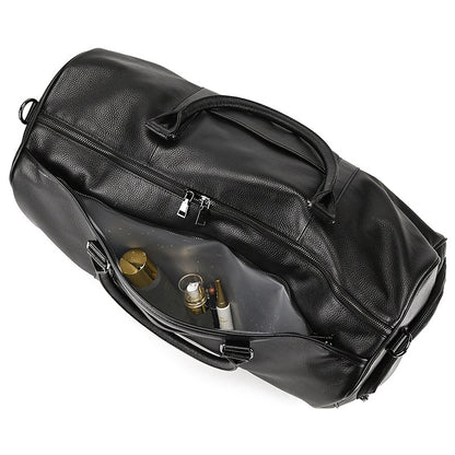 Bolsa de viaje de cuero auténtico para hombre