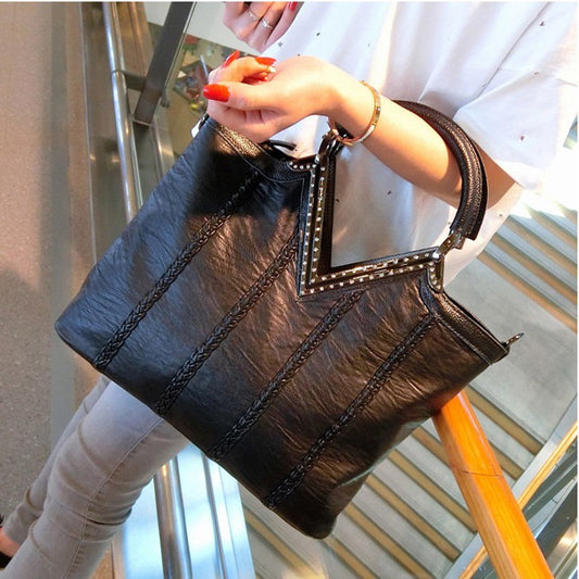 new bag handbag fashion handbag leisure tide retro Europe single shoulder bag lady bag