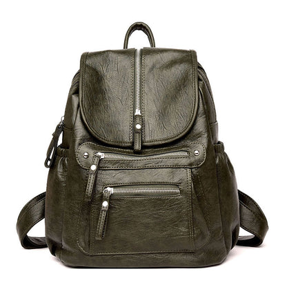 Mochila informal de piel suave para mujer