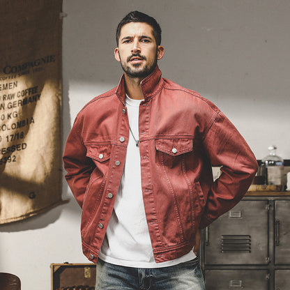 Chaqueta vaquera clásica americana vintage para hombre