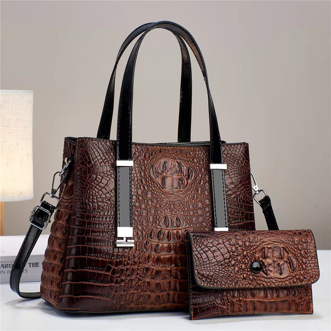 Crocodile Pattern Shoulder Bag