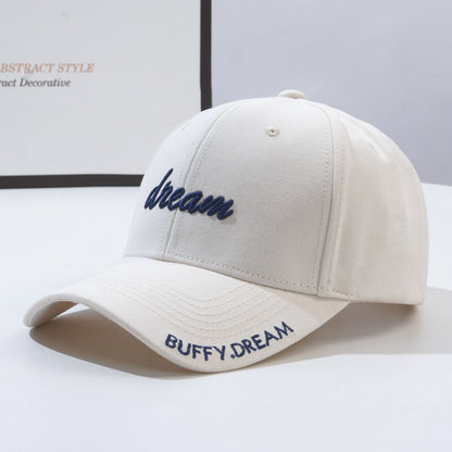 Gorra con visera a prueba de sol con bordado de letras de moda coreana