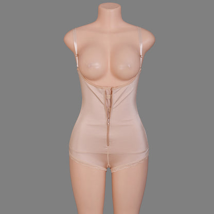 Faja moldeadora de una pieza con cremallera, ropa interior moldeadora posparto