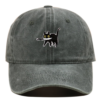 Sombrero para exteriores desgastado con bordado retro