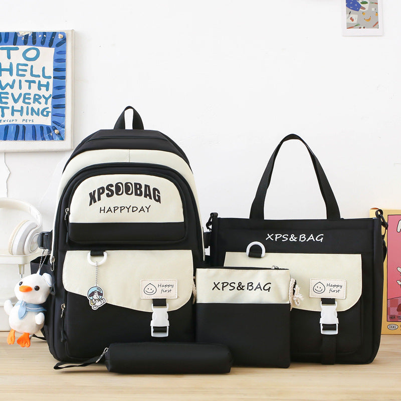 Four-piece Ins Schoolbag