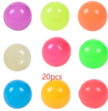 Bolas adhesivas luminosas para pared, juegos de fiesta en casa, juguetes novedosos que brillan en la oscuridad, juguete de descompresión para apretar.