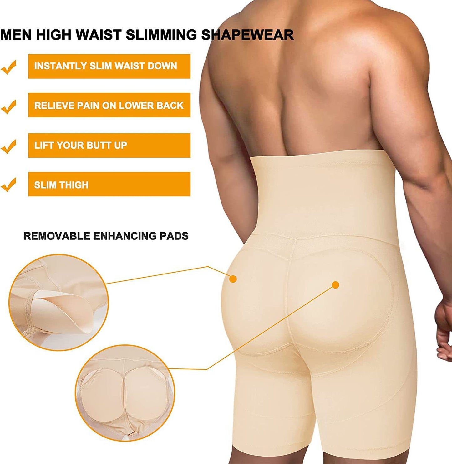 Men's Shapewear High Waist Tight Tummy Control - BAGMODA