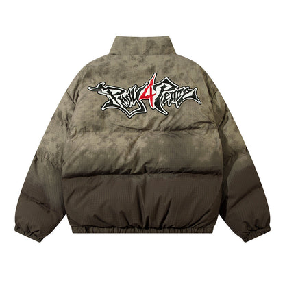 Ropa de algodón degradado con letras bordadas y pan para hombre