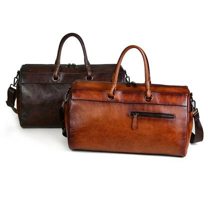 Handgefertigtes Leder im Retro-Stil mit großem Fassungsvermögen